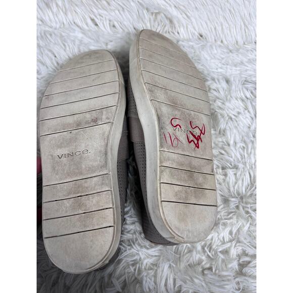 Vince Shoes Womens Size 6.5 Gray Perforated Slip-On Blair Sneakers Casual Taupe - Picture 11 of 13